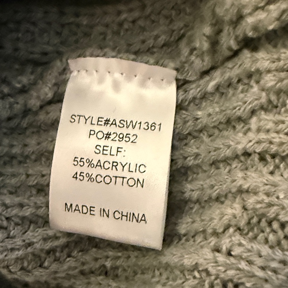 Anniewear Gray Button-Up Ribbed Sweater M - Picture 8 of 8